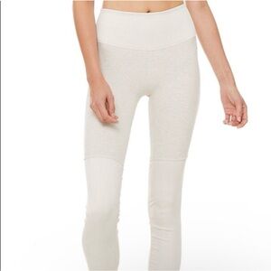 Alo High-Waist Goddess Legging (Bone Heather, S)